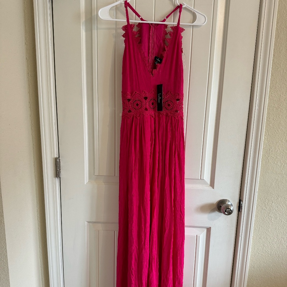 Lulus Pink Maxi Dress NWT